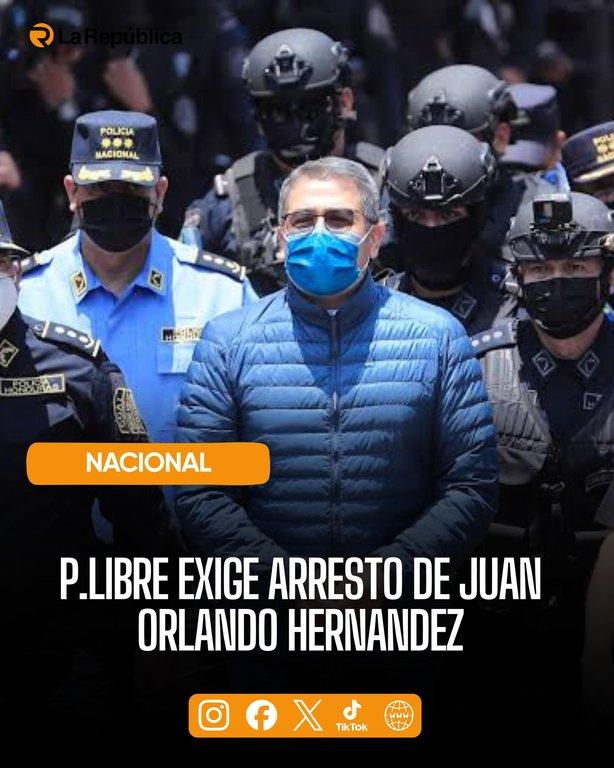 El Partido Libertad y Refundación (Libre) elevó este domingo una dura condena tras el indulto otorgado al exgobernante Juan Orlando Hernánde - Cover Image